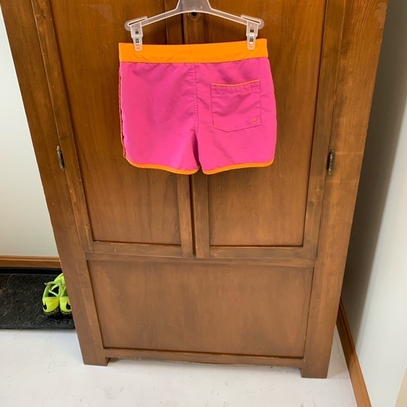 LL BEAN girls board shorts swim snap close adjustable waist size 10 - Picture 2 of 6